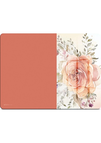 Cam Kesme Tahtası ve Sunumluk ve Sunum Tabağı Vintage Turuncu Gül 30X40 cm fiyatları