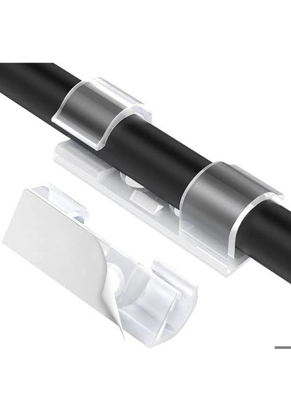 20LI Şeffaf Kablo Sabitleyici Düzenleyici Duvar Klipsi Yapışkanlı Kablo Organizer Tutucu Toplayıcı fiyatları