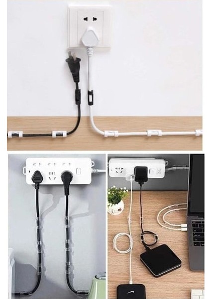 20LI Şeffaf Kablo Sabitleyici Düzenleyici Duvar Klipsi Yapışkanlı Kablo Organizer Tutucu Toplayıcı indirimleri