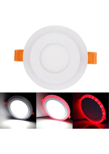 6 Watt 3+3 Çift Renkli LED Panel Spot Lamba Mavi-Beyaz Yok Beyaz Işık LED 6 Watt Tr modelleri