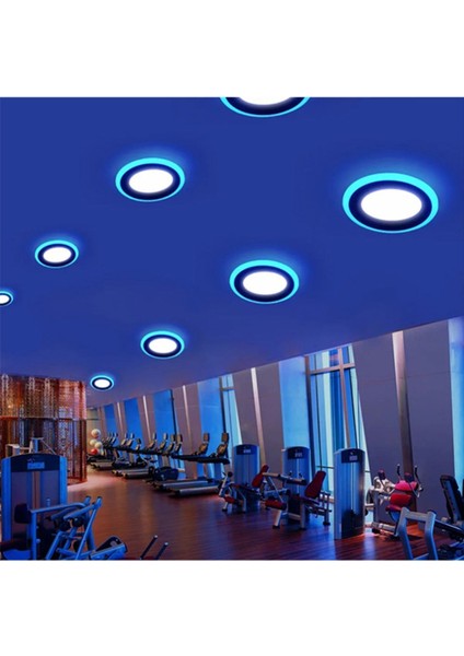 6 Watt 3+3 Çift Renkli LED Panel Spot Lamba Mavi-Beyaz Yok Beyaz Işık LED 6 Watt Tr indirimleri