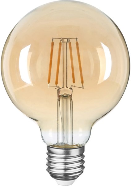 G95 8W 2500K Gün Işığı Rustik LED Ampul E27 Tekli Gün Işığı E27 Rustik Ampul 8 Watt Yok A'dan G'ye F