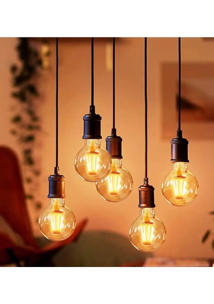 G95 8W 2500K Gün Işığı Rustik LED Ampul E27 Tekli Gün Işığı E27 Rustik Ampul 8 Watt Yok A'dan G'ye F fiyatları