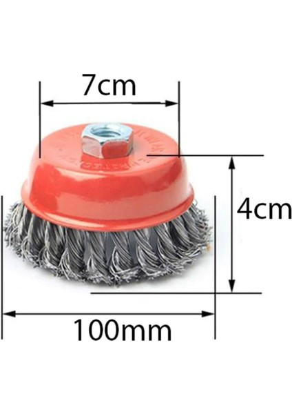 Burgulu Telli Çanak Fırça M14 Vidalı 75 mm (5131) indirimleri