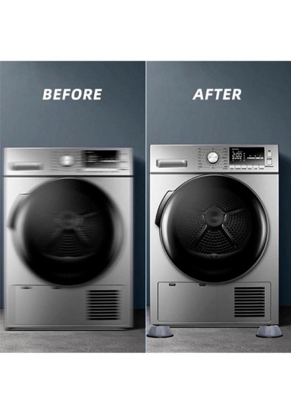 4 Lü Çamaşır Makinesi Titreşim Sallantı Önleyici Engelleyici Ayak Gri Tekli Beyaz Eşya Ayağı fırsatları