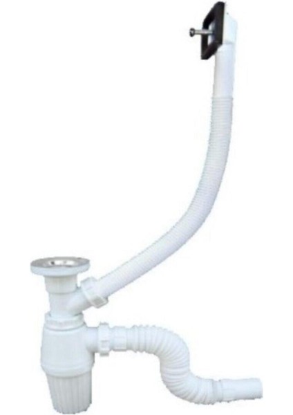 Taslı Evye Sifonu Taşmalı Körüklü (16403) Lavabo Sifonu