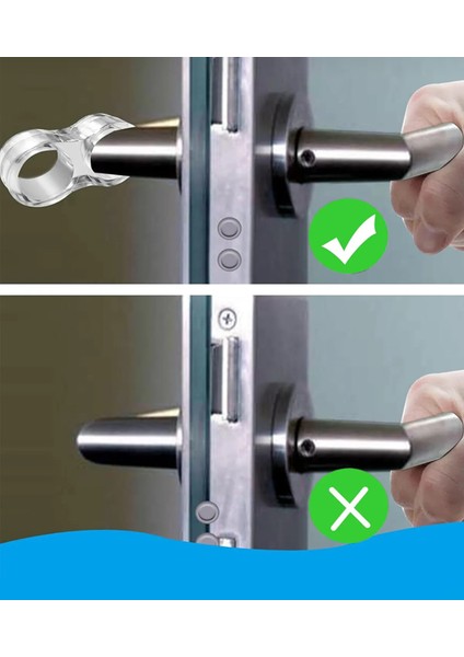 Kapı Kolu Stoperi 4’lü Silikon Duvara Çarpma Önleyici Tr