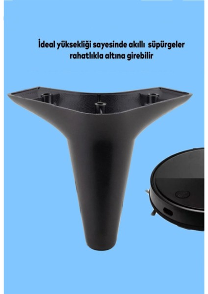 Aspen Lüks Mobilya Kanepe Koltuk Tv Ünitesi Baza Ayağı Ayakları 12 cm Siyah Ayak (4 Adet) Siyah 4'lü modelleri