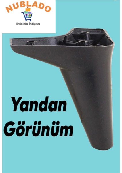 Aspen Lüks Mobilya Kanepe Koltuk Tv Ünitesi Baza Ayağı Ayakları 12 cm Siyah Ayak (4 Adet) Siyah 4'lü indirimleri