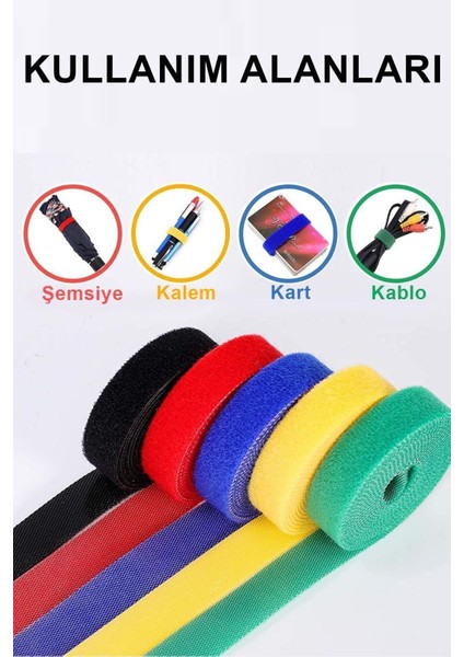 Cırt Kablo Düzenleyici 5 Metre Elektronik Alet Kablo Sabitleme Bandı Ev Ofis Aksesuar Yapı Market Ka modelleri