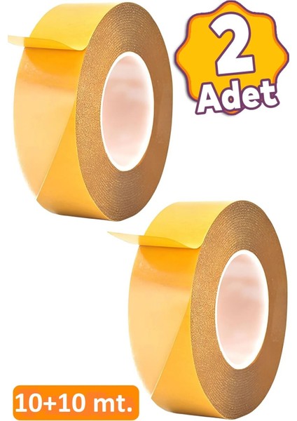 2 Adet 10 Metre Halı Kaydırmaz Bant Çift Taraflı Dokuma Teknoloji Süper Güçlü Çerçeve Taşıyıcı Bant