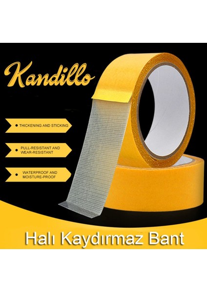 2 Adet 10 Metre Halı Kaydırmaz Bant Çift Taraflı Dokuma Teknoloji Süper Güçlü Çerçeve Taşıyıcı Bant fiyatları