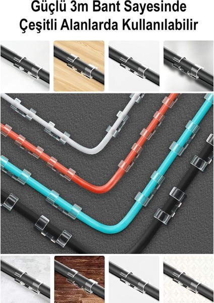 60 Adet Kablo Sabitleyici Düzenleyici Duvar Fayans Cam Kablo Tutucu Yapışkanlı Organizer Klipsler modelleri