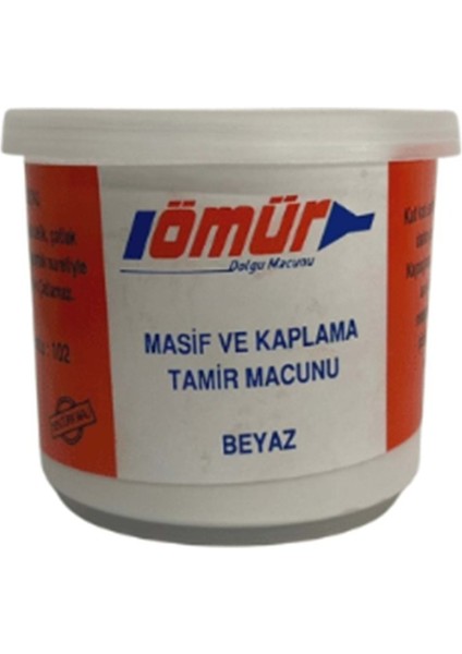 Ömür Beyaz Ahşap Masif ve Kaplama Tamir Macunu 220 gr Tamir Bandı 0