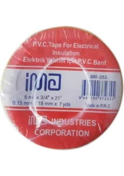 Pvc Elektrik Izolasyon Bandı Izole Bant 10 Adet Renkli 5 Metre Izolasyon Bandı fiyatları