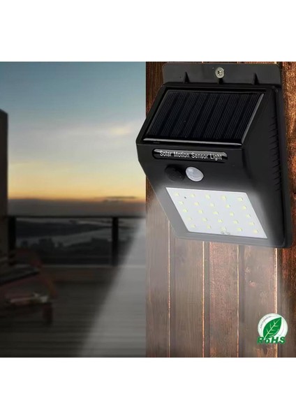 PM-4528 Solar Sensörlü Duvar Tipi 20 Ledli Beyaz LED Aplik Beyaz Işık E27 LED Ampul 0 - 250 Watt Var fiyatları