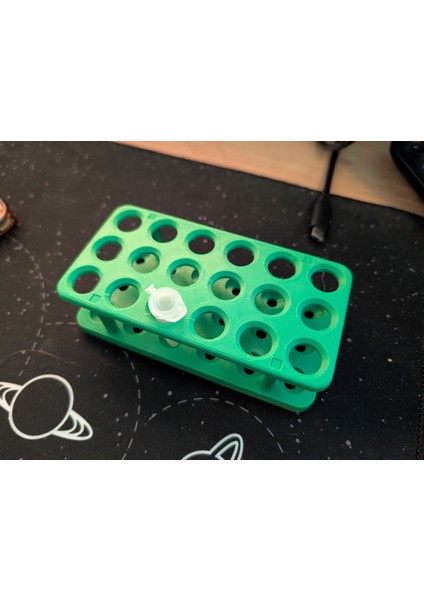 12 mm Tüp Tutucu, 6x3 (Eppendorf Rafı Ölçeklendirilmiş) (Özelleştirilebilir Tasarım) fiyatları
