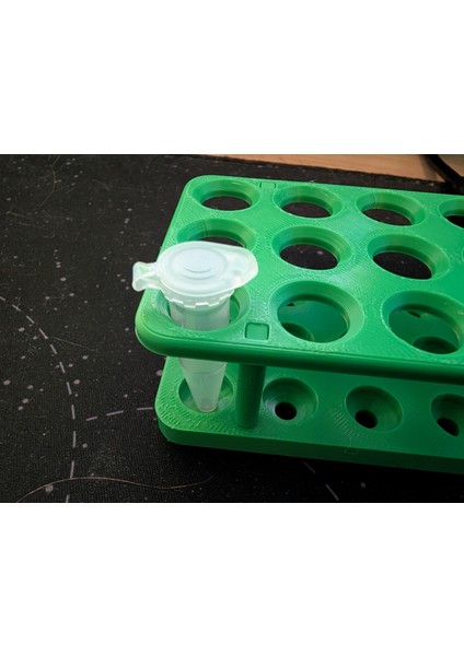 12 mm Tüp Tutucu, 6x3 (Eppendorf Rafı Ölçeklendirilmiş) (Özelleştirilebilir Tasarım) modelleri