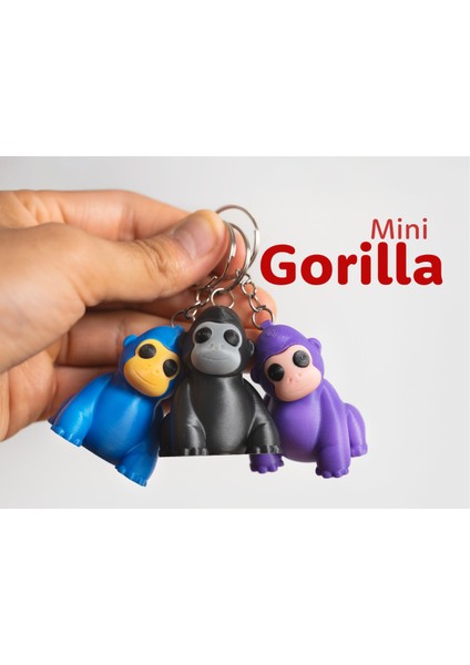 Mini Goril - Keychain (Özelleştirilebilir Tasarım)