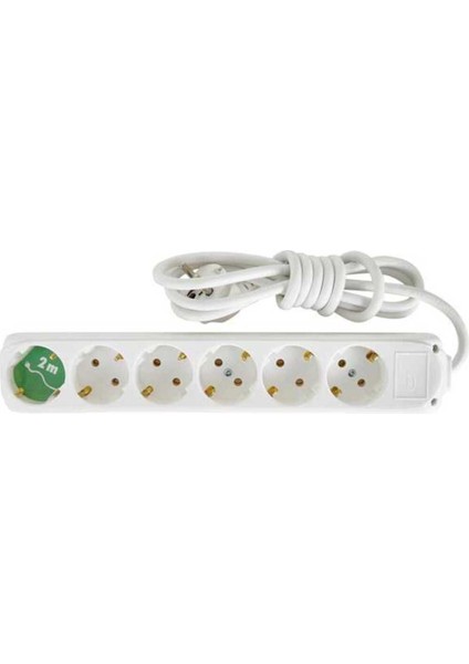 6lı Anahtarlı 2mt Topraklı Priz 6 Ithalatçı Garantili 1 - 2 M Yok Fiş Priz Yok Sarı Cn