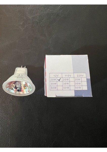 12 Volt 20 Watt Halojen MR11 Mr-11 Duylu Mini Çanak Halojen Ampul Tekli Sarı Işık G4 Halogen Ampul