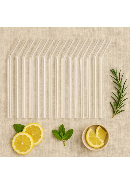 🧋 Cam Pipet Seti (12 Adet) – Şık, Dayanıklı ve Çevre Dostu ♻️🌿