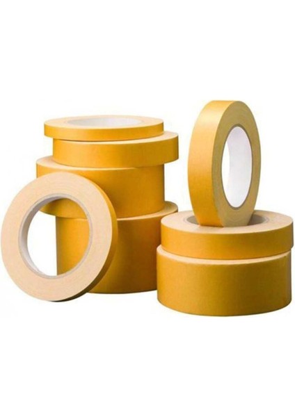 Çift Taraflı Bant 19MM GENIŞLIKX25MT Uzunluk Çift Taraflı Bant Şeffaf