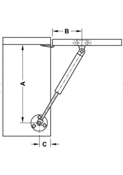 Dolap Kapak Pistonu Mutfak Dolabı Kapağı Gazlı Amortisörlü Piston 100N / 25CM Çekmece Rayları Tr modelleri