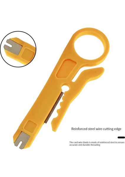 Kablo Sıyırma Tel Kesici Sıkma Aracı Utp/stp Bıçak Crimper Pense Mini Taşınabilir Sarı Renk Cn modelleri