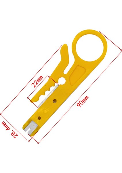Kablo Sıyırma Tel Kesici Sıkma Aracı Utp/stp Bıçak Crimper Pense Mini Taşınabilir Sarı Renk Cn indirimleri