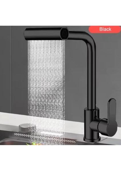 Sardıcı Universal Black Serisi Musluk Ucu Çok Fonksiyonlu Siyah Su Tasarrufu Şelale Tipi 2 Yıl Krom modelleri