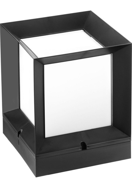 Prizma Kare Küp Bahçe Aydınlatma Apliği, Set Üstü Dekoratif Armatür, Bahçe Duvar Armatürü