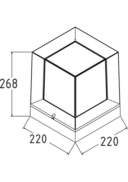 Prizma Kare Küp Bahçe Aydınlatma Apliği, Set Üstü Dekoratif Armatür, Bahçe Duvar Armatürü fiyatları