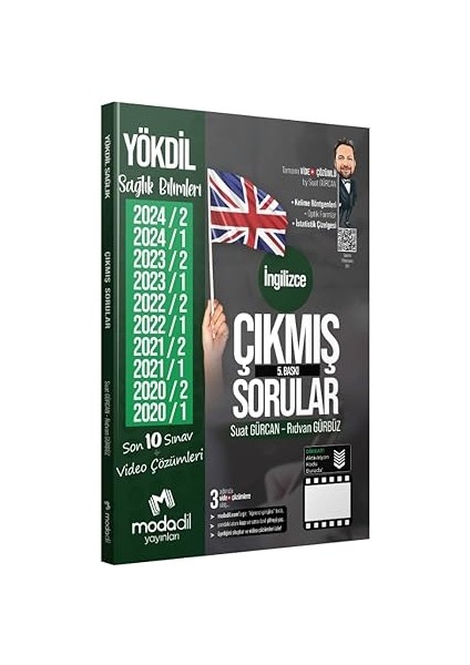 Yökdil Sağlık Çıkmış Sorular Tamamı Video Çözümlü + Yapışkanlı Not Kağıdı