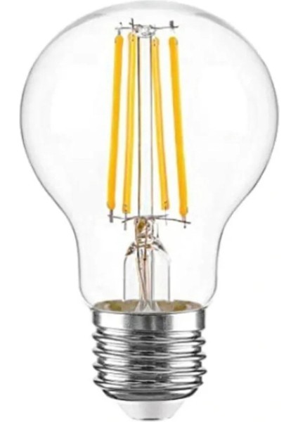 Ct 4217 Cata 8W LED Flament Ampul Günışığı 3200K E-27 Duy Tekli Gün Işığı E27 LED Ampul 8 Watt Yok A