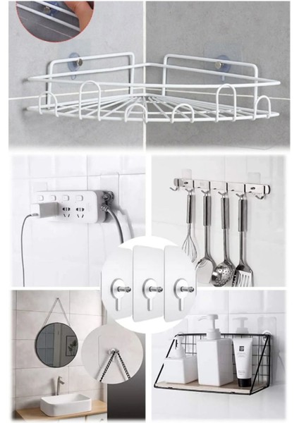10 Adet Kiracılar Için Banyo Çerçeve Askısı Vidasız Dayanıklı Iz Bırakmayan Duvara Zarar Vermez Hızl fiyatları