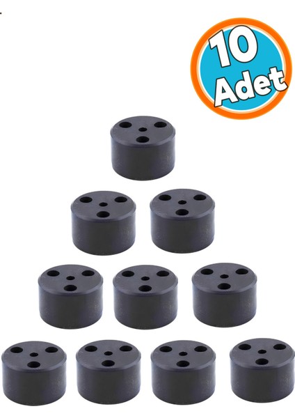 Mobilya Ayak Yükseltici Baza Ayağı Koltuk Kanepe Altı Puf Ayakları Yükseklik=3.7 cm Siyah 10 Adet Si