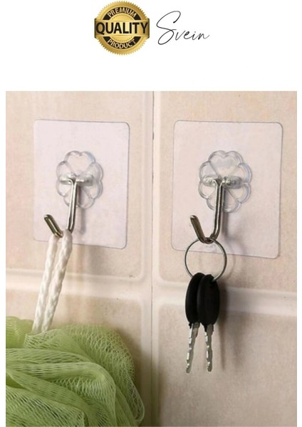 Özel Üretim 10 Adet Kendinden Yapışkanlı Askı Şeffaf Güçlü Anahtar Kapı Duvar Metal Kanca Çok Amaçlı fiyatları