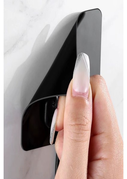 3'lü Set Kendinden Güçlü Yapışkanlı Mutfak Banyo Dolap Fayans Duvar Havlu Askısı Kanca Siyah Cn