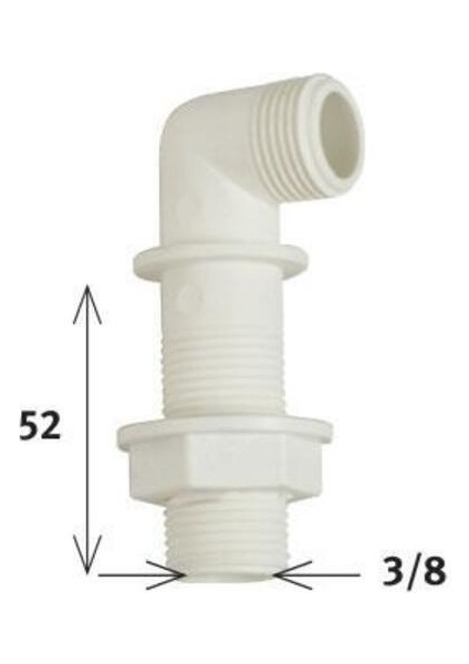 Klozet Temiz Su Giriş Dirseği 5,2 cm 3/8 Tesisat Malzemeleri Tr Taharet Arkası Dönüş fiyatları