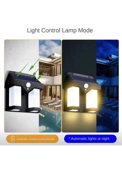 OR-228 Solar Güneş Enerjili LED Bağ Bahçe Aydınlatması Hareket Sensörlü Su Geçirmez Duvar Lambası A+ modelleri