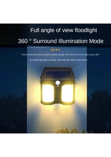 OR-228 Solar Güneş Enerjili LED Bağ Bahçe Aydınlatması Hareket Sensörlü Su Geçirmez Duvar Lambası A+ fırsatları