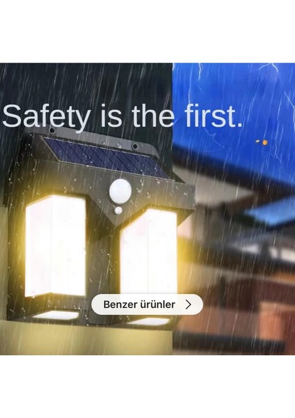 OR-228 Solar Güneş Enerjili LED Bağ Bahçe Aydınlatması Hareket Sensörlü Su Geçirmez Duvar Lambası A+ indirimleri