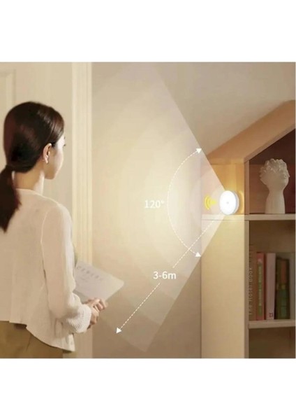1 Adet 8 LED Hareket Sensörlü Beyaz Işık USB Şarjlı Mıknatıslı Merdiven Oda Dolap Işığı Gece Lambası modelleri