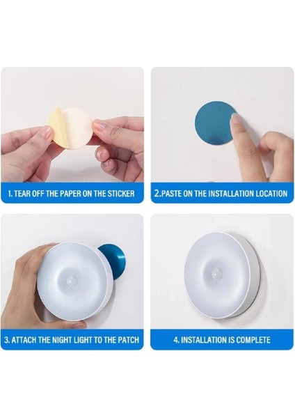 1 Adet 8 LED Hareket Sensörlü Beyaz Işık USB Şarjlı Mıknatıslı Merdiven Oda Dolap Işığı Gece Lambası fırsatları