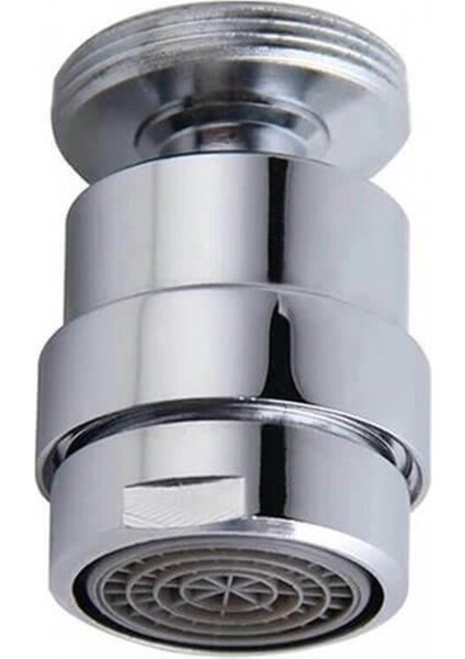 Filtreli Musluk Ucu 360 Oynar Başlıklı Su Tasarruflu Dış Dişli Perlatör 2 Yıl Krom