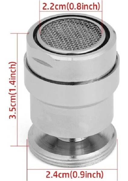 Filtreli Musluk Ucu 360 Oynar Başlıklı Su Tasarruflu Dış Dişli Perlatör 2 Yıl Krom modelleri