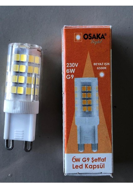 220V G9 LED 6W=540 Lümen 6500 Kelvin Beyaz Tekli Beyaz Işık G9 LED Ampul 6 Watt Yok A'dan G'ye A 54 fiyatları