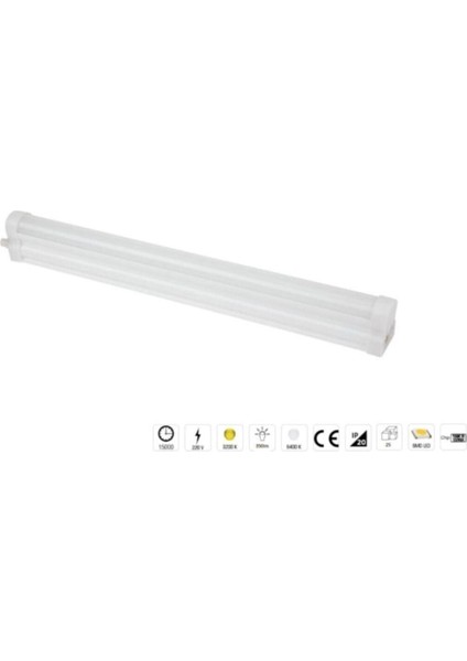 4W T5 Ledli Bant Armatür (Günışığı) Gün Işığı Gu5.3 LED Ampul 4 Watt Yok