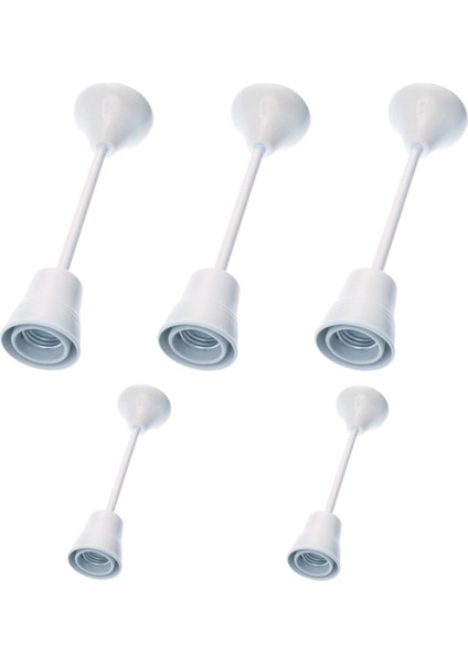 5'li Paket Porselen Duylu Tij Takımı E27 100 Watt Beyaz